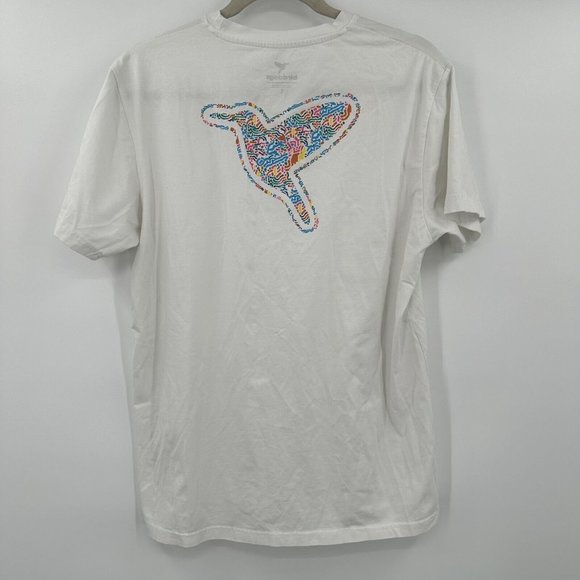 Birddogs White Short Sleeve Bird Design Stretch T-Shirt Size Large - Picture 5 of 8